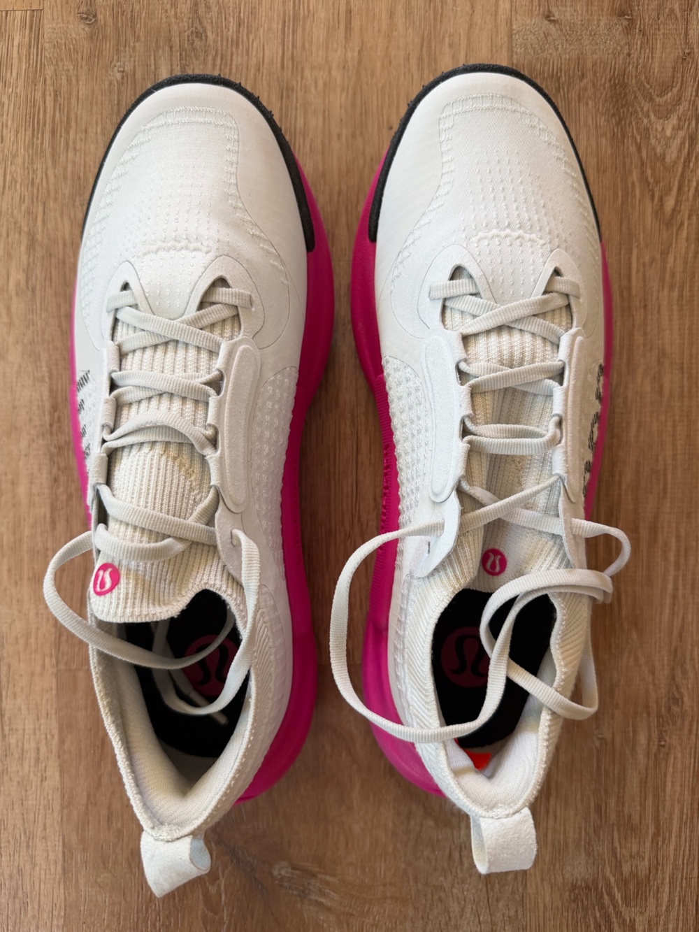lululemon athletica White & Pink Women's Trail Running Sneakers